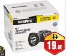 Geepas Rechargeable Led Head Lamp 1500mAh, GHL51094