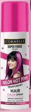 Cornells Temporary Hair Color Spray Neon Hot Pink