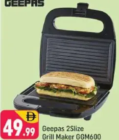 Geepas 2Slize Grill Maker GGM600