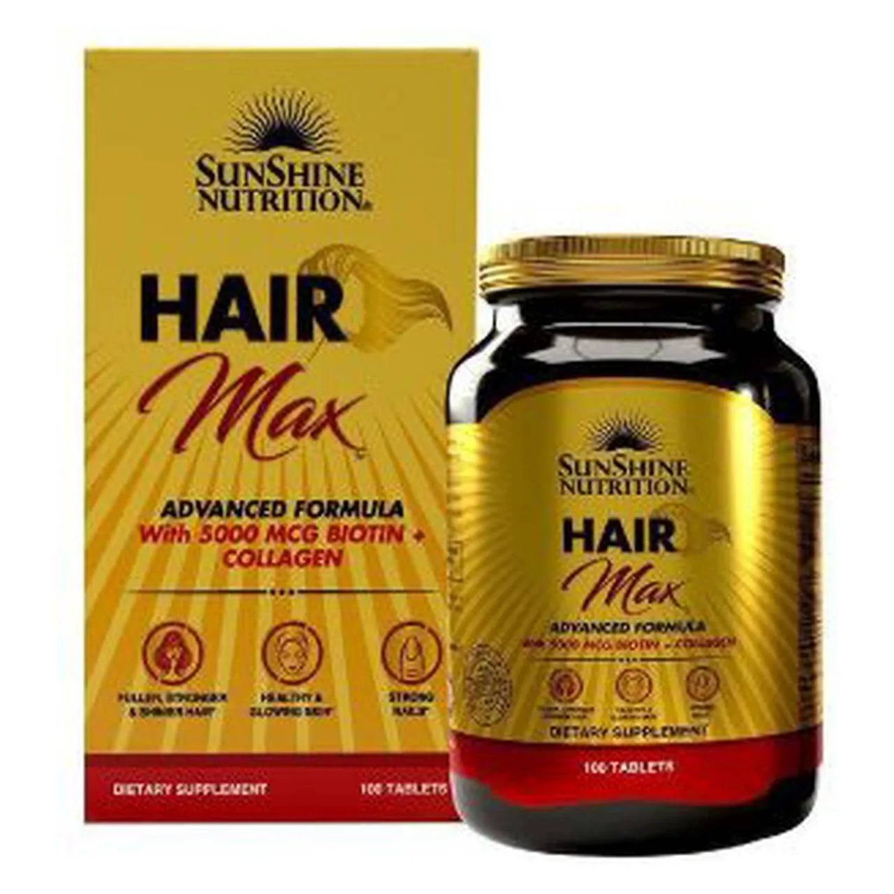 Sunshine أقراص Nutrition Hair Max للشعر 100 PCS