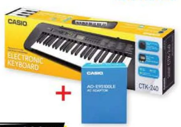 Casio Keyboard + Adaptor CTK240 + ADE95100