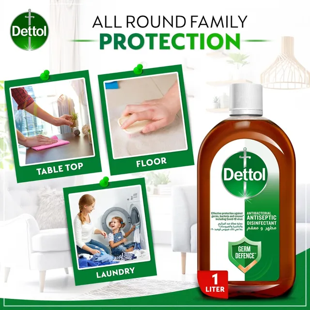 Dettol Antiseptic Disinfectant Liquid 1Ltrx2Pcs