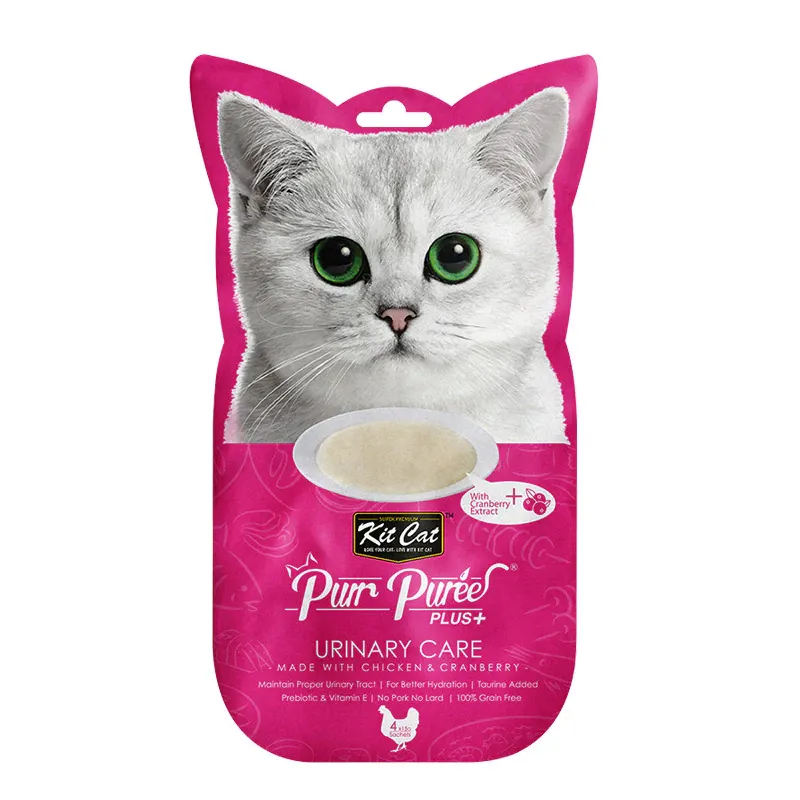 kit cat Purr Puree Plus+ بالدجاج والتوت البري (للعناية بالمسالك البولية)