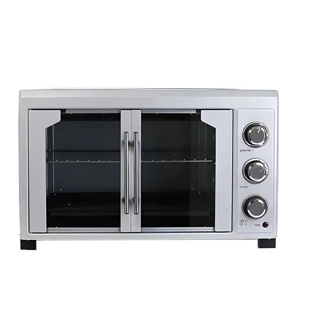 Vistanics Electric French Oven with Bake Tray, Rack, Lamp, Rotisserie & Tray Handle – Countertop Toaster Oven for Baking, Grilling, Roasting – Adjustable Thermostat
