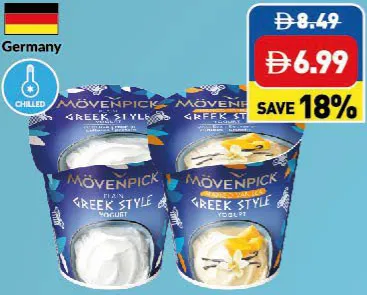 Mövenpick Greek Style Plain/ Mango Vanilla 5%