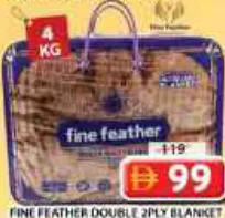 Fine Feather Double 2Ply Blanket