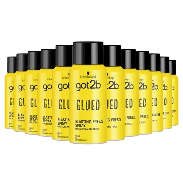Schwarzkopf Got2B Glued Blasting Freeze Spray, Strong Hold Hairspray for Up to 72 Hours, Vegan, Silicone Free