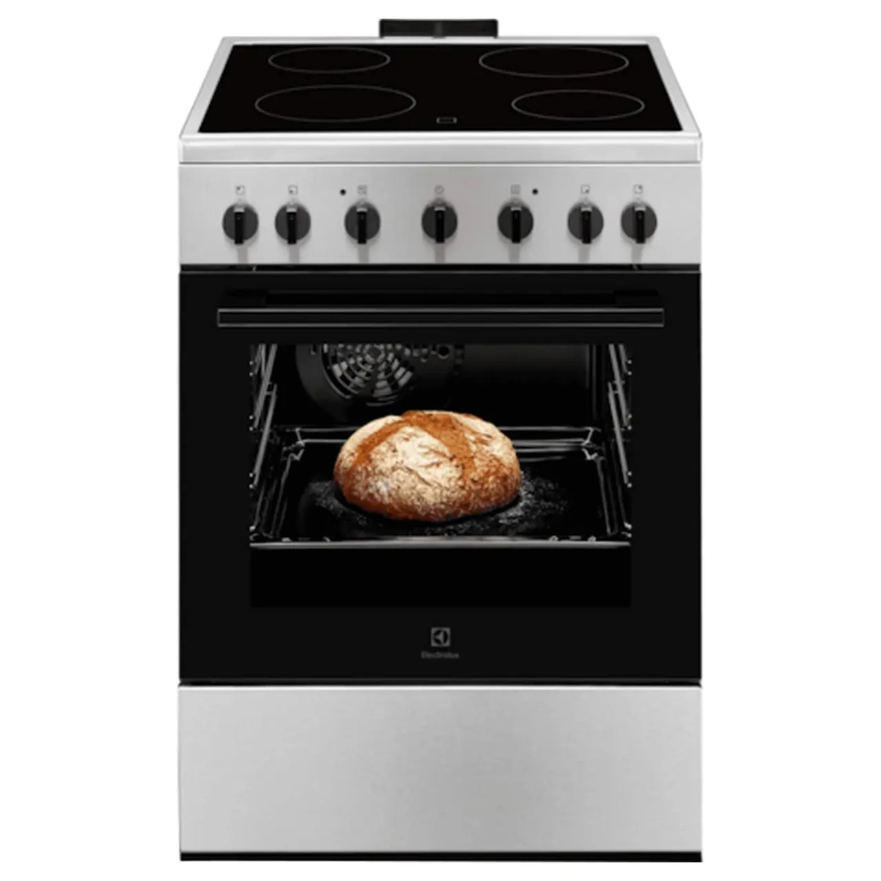 Electrolux طباخ سيراميك كهربائي وفرن 60 cm UltimateTaste 500 LKR620002X، معدن، فضي، 4 مناطق طهي