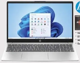HP Laptop R5, 16GB RAM, 512GB SSD, Windows 11