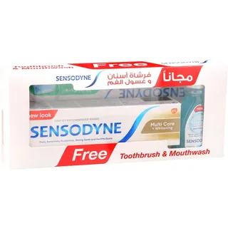 Sensodyne Mcw Tooth Paste + T/Brush + M/Wash