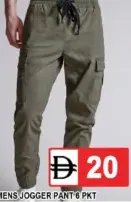 Mens Jogger Pant 6 Pkt