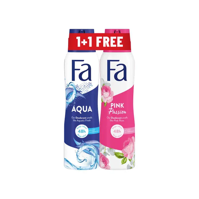 Fa Deospray Aqua + Pink Passion