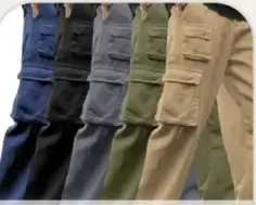 Mens Cargo 6 Pocket Lycra Track Pant