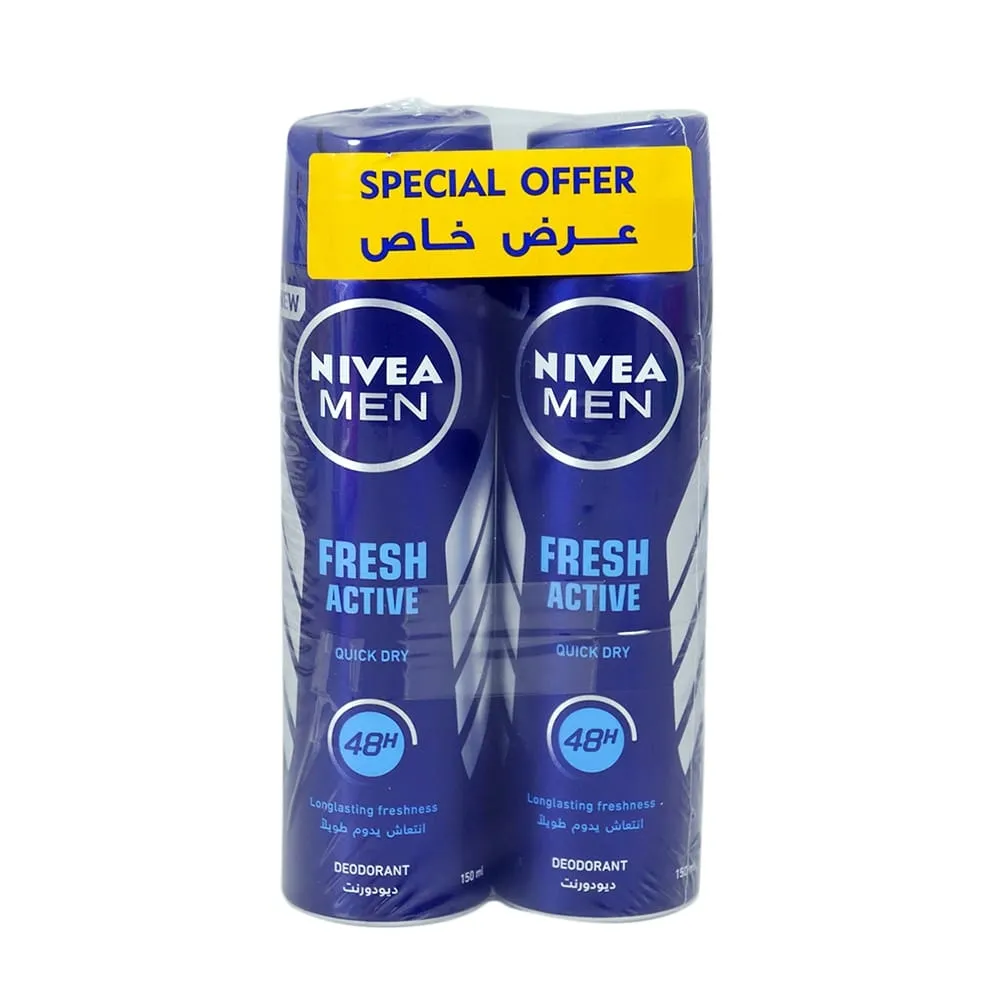 Nivea بخاخ مزيل عرق أكتف فريش للرجال