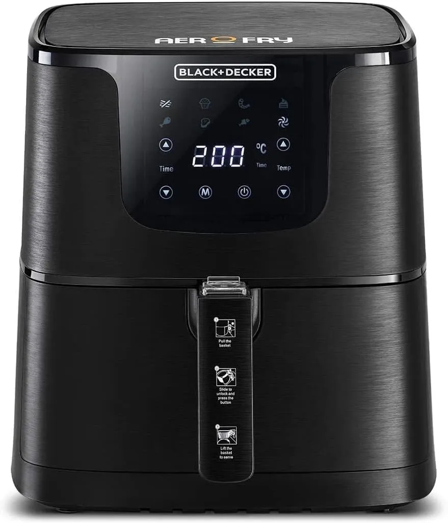 Black+Decker مقلاة رقمية AF700-B5 - أسود