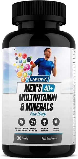 Laperva Men’s 40+ Multivitamin, Supports Overall Health, Heart And Bone Health, 30 Veggie Capsules