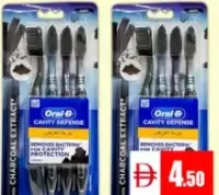 Oral-B Toothbrush Set Cavity Defense