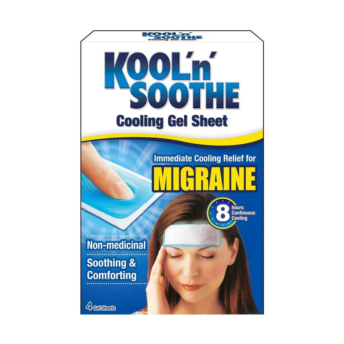 Kobayashi Kool N Soothe لصقات جل مبردة للكبار، 4 لصقات