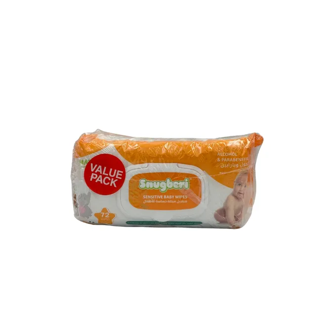 Snugberi Sensitive Baby Wipes - 3 x 72 Pcs