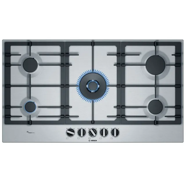 bosch Series 6 Built In Gas Hob 90 cm 5 Gas Burners Made In Spain PCR9A5B90M