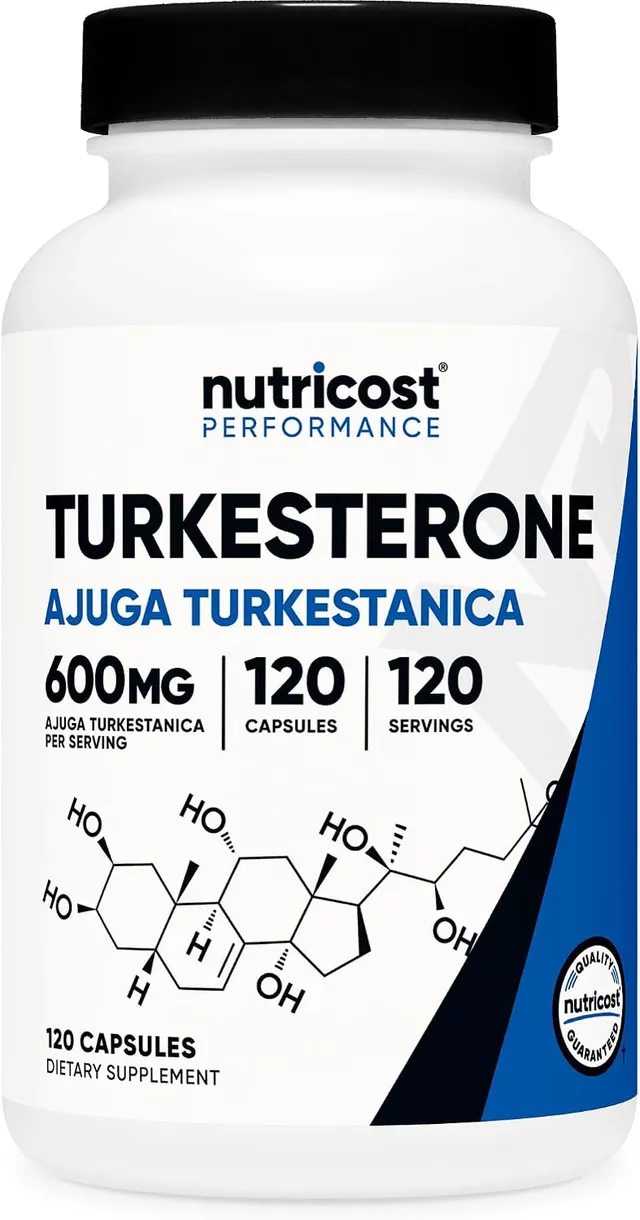 Nutricost Turkesterone Dietary Supplement 600mg Vegetarian Vegan Non-GMO Gluten Free, 120 Capsules