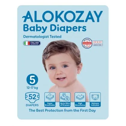 Alokozay Baby Diaper Size 5 (12- ) - 52 Pcs