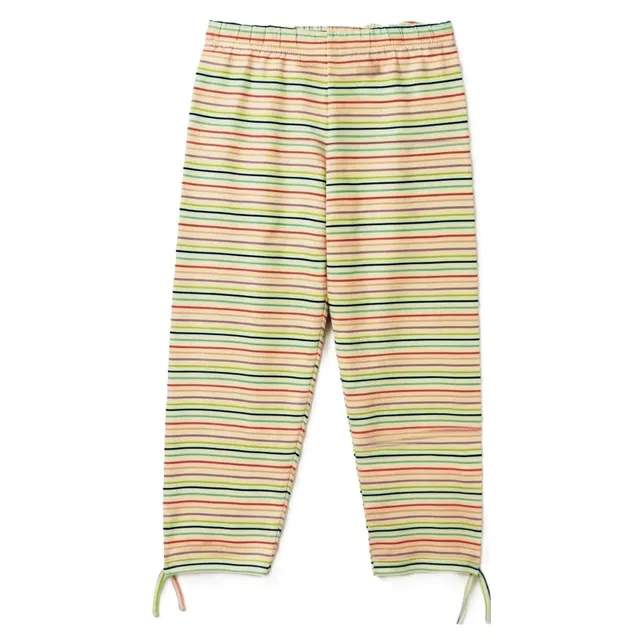 Carrefour Women Striped Capri Pants with Drawstring Hem, Multicolor, Sizes S-XL