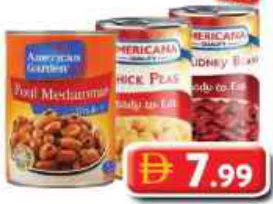Americana Foul Medammas / Red Kidney / Chick Peas Asrtd