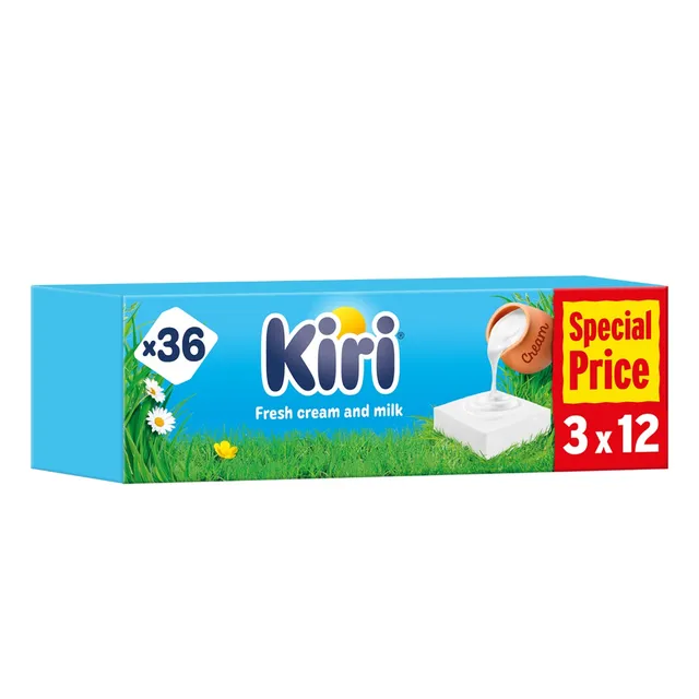 Kiri Cream & Milk Portion Cheese 36 Pcs