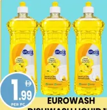 Eurowash Dishwash Liquid Lemon