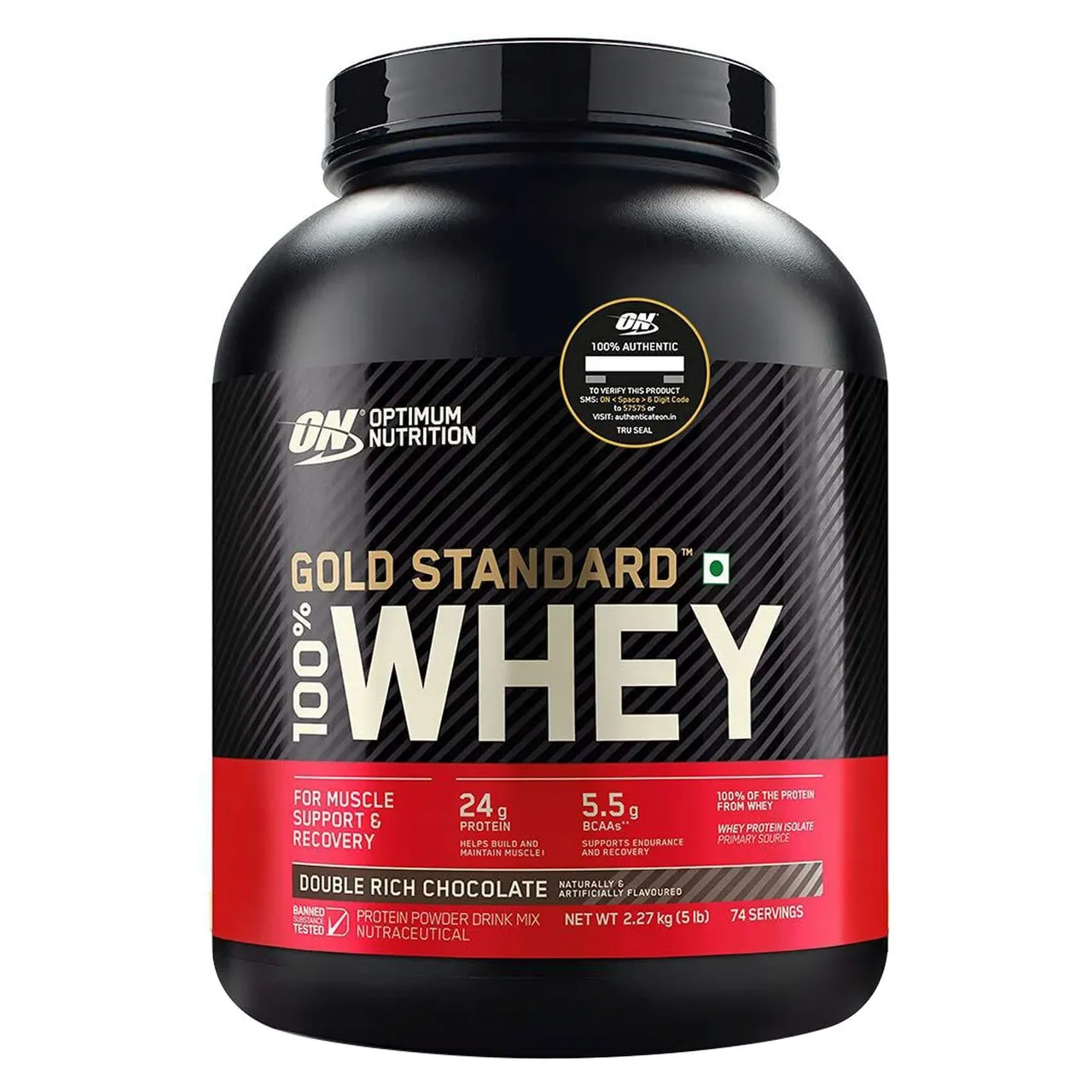 Optimum Nutrition Gold Standard مسحوق بروتين مصل الحليب 100% بنكهة الشوكولاتة الغنية المضاعفة