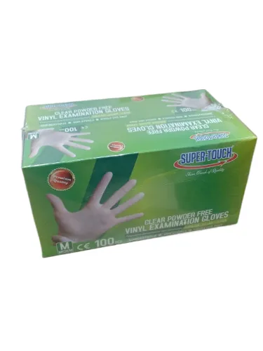 Super Touch Vinyl Hand Gloves Medium - 2 x 100's