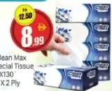 Clean Max Facial Tissue 2 Ply