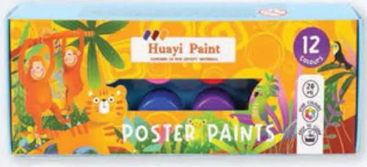 Huyi Paint Poster Paints 12 Color