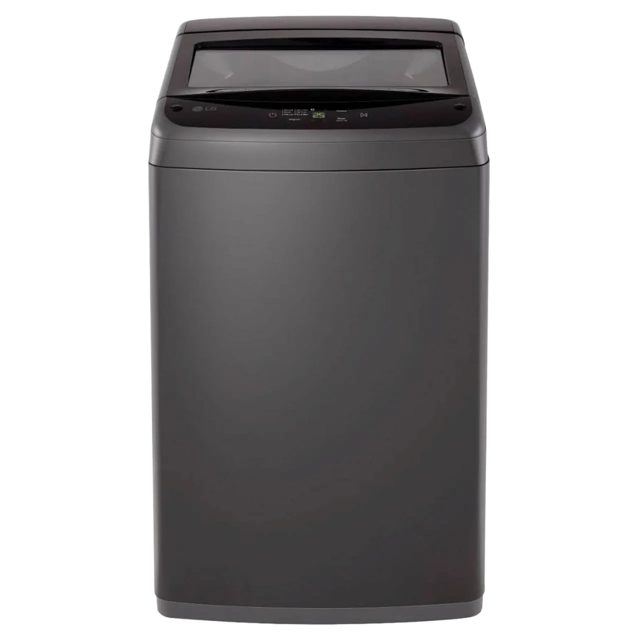 LG غسالة تحميل علوي أوتوماتيكية بالكامل T65S1TDDT2P مع TurboDrum، أسود أوسط