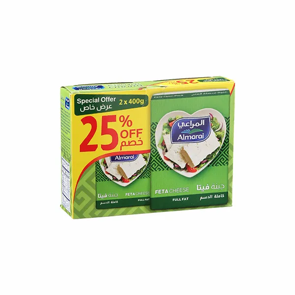 Al Marai Almarai Feta Tetra Cheese 400Gmx2Pcs