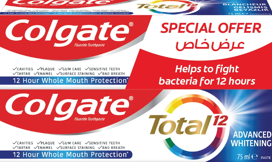 Colgate معجون أسنان توتال للتبييض المتطور