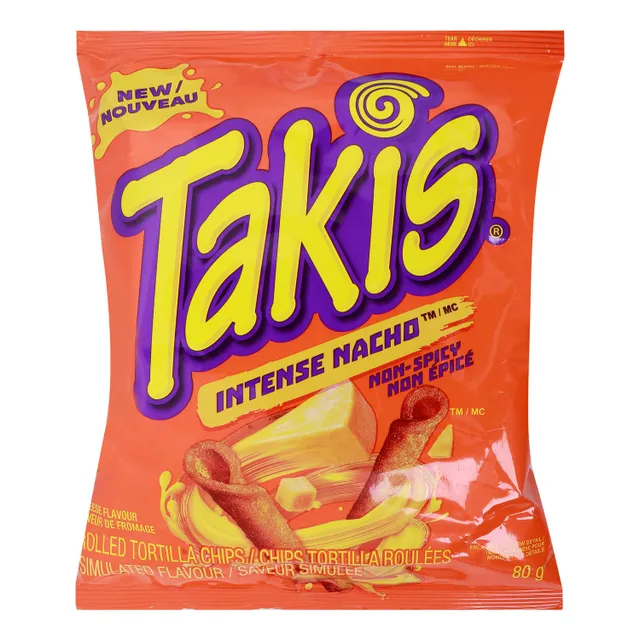 Barcel Takis Intense Nacho Non Spicy Rolled Tortilla Chips