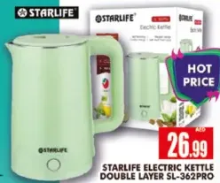 Starlife Electric Kettle Double Layer Sl-362Pro