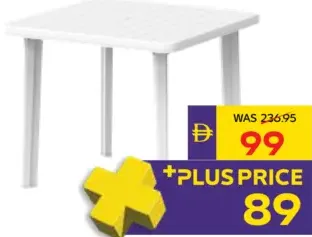 Cosmoplast Folding Table Square Ifofxx