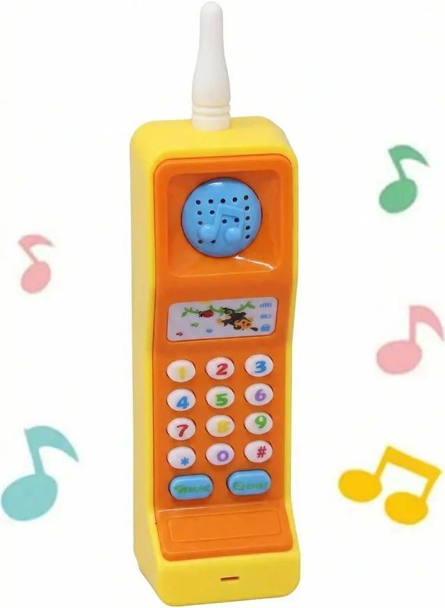 rezzoss Smart Phone Cordless Feature Mobile Phone Toys Mobile Phone For Kids Phone Small Phone Toy Musical Toys For Kids Smart Light Birthday Gifts For Boys, Girls