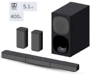 Sony Soundbar HTS20R; 5.1Ch; 400 W; USB, Dolby Audio, Bluetooth