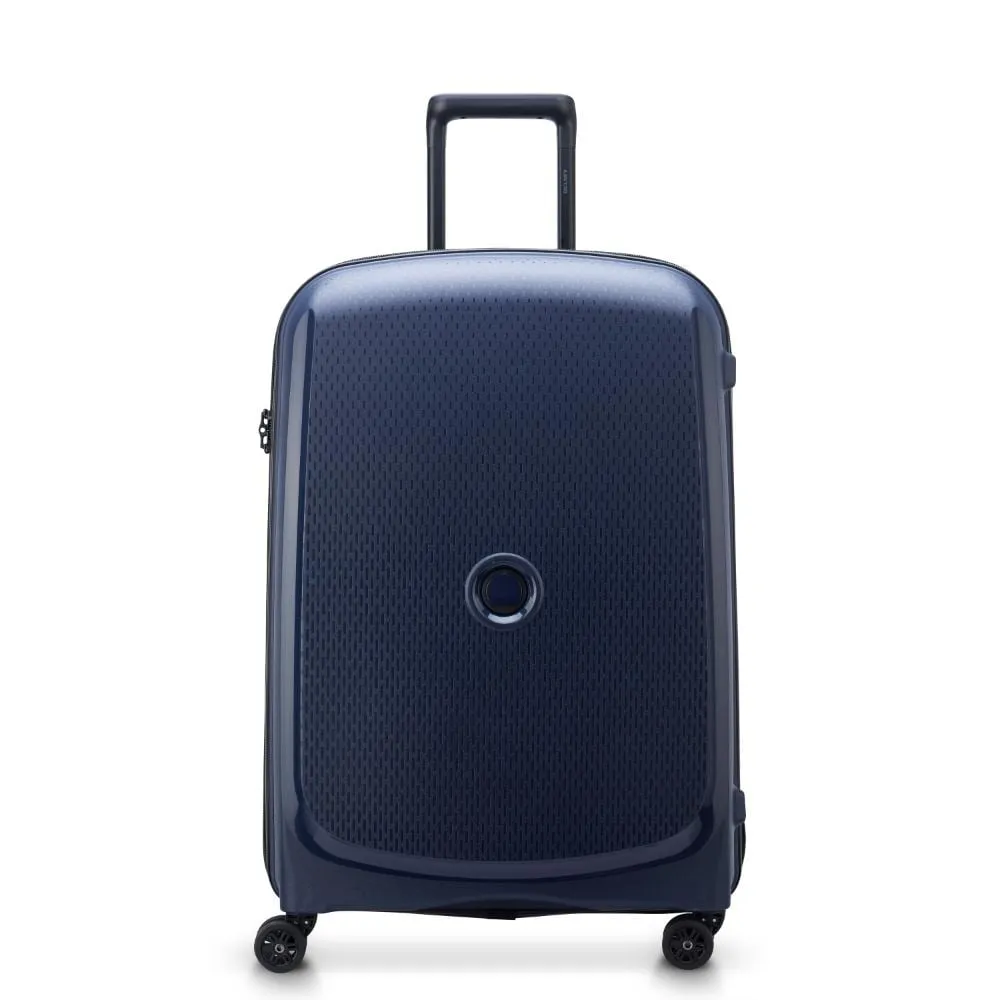 Delsey حقيبة سفر Belmont Plus غير قابلة للتوسعة 71Cm للشحن بعجلات مزدوجة 4 ترولي أزرق