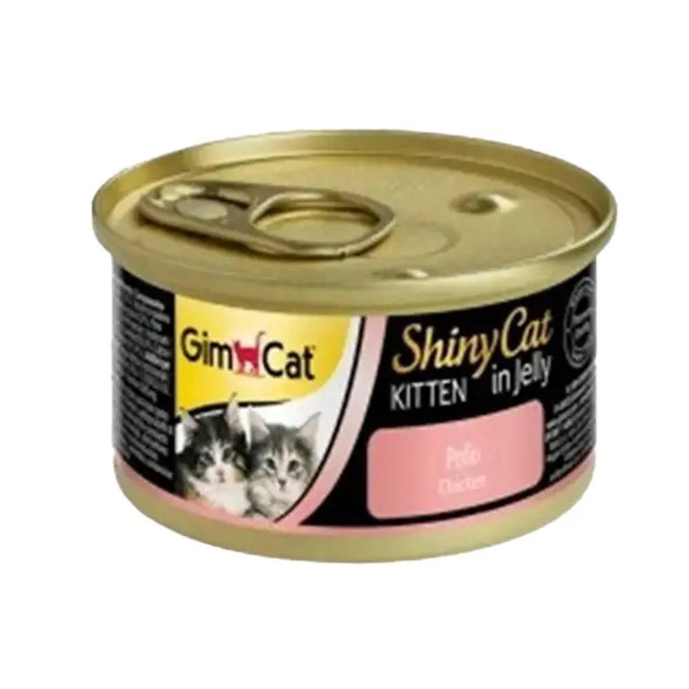 Gimborn طعام رطب للقطط الصغيرة بالدجاج في الجيلي GimCat ShinyCat