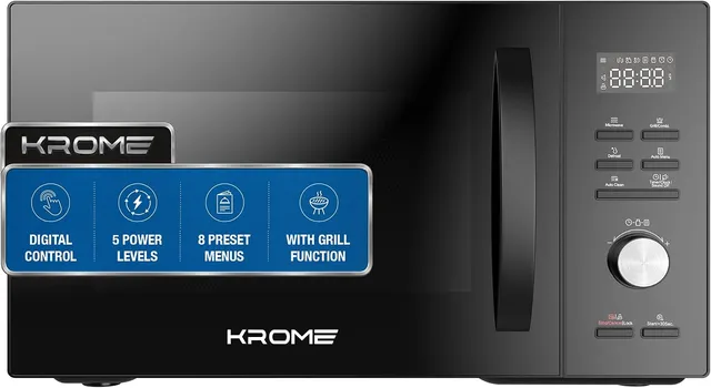 Krome Microwave Oven with Grill, - KR-MW31DM