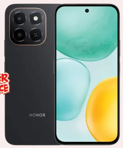 Honor X6C 6GB, 128GB; Display: 6.61”; Back: 50MP; Front: 5MP; 5300mAh