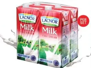 Lacnor حليب كامل الدسم طويل الأمد UHT - 4x