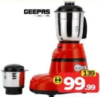Geepas خلاط مع مطحنة 2 في 1