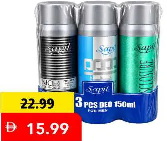 Sapil Men Deodorant Spray Assorted
