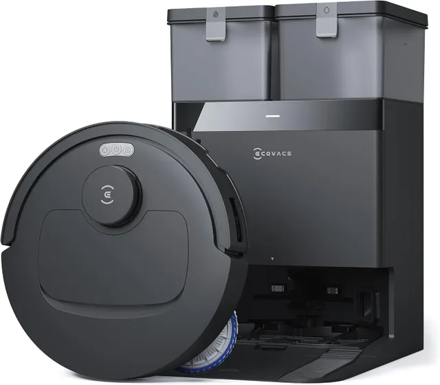 Ecovacs DEEBOT T30C OMNI Robot Vacuum Cleaner With Station, Robot Vacuum Cleaner 20000Pa, Washing In Hot Water 75°C, OZMO Turbo 2.0 Mop, ZeroTangle 3.0 Brush, Adaptive Wet Cleaning, Black